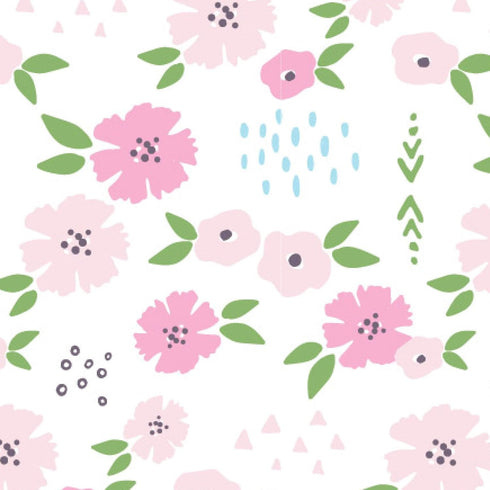 Stephen Joseph Muslin Swaddle Blanket for Newborns, 100% Cotton Baby Wrap, 47 x 47 inches, Flower