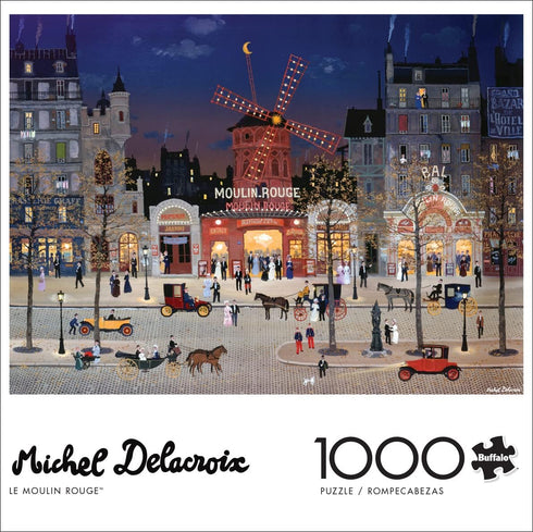 Buffalo Games - Michel Delacroix - Le Moulin Rouge - 1000 Piece Jigsaw Puzzle for Adults Challenging Puzzle Perfect for Game Nights - Finished Puzzle Size is 26.75 x 19.75