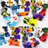 Morphing Robot Construction Toy Cars - Mini Pull Back Vehicles Set of 16 for Toddlers Kids Birthday Favors