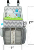 Chevron Pattern Diaper Caddy and Nursery Organizer for Newborn Baby Essentials, Multiple Pockets for Storage