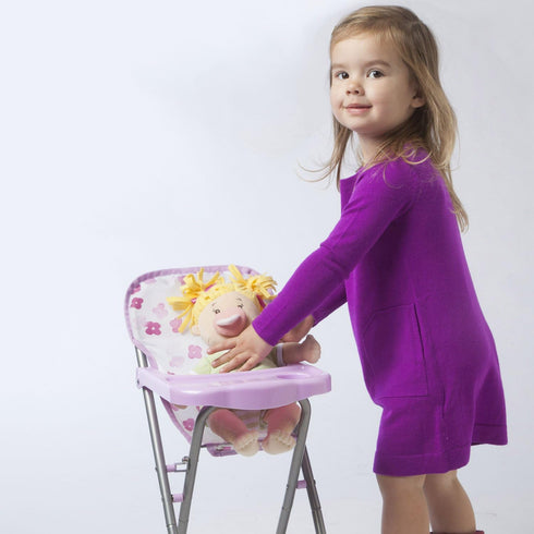 Manhattan Toy Baby Stella Blissful Blooms High Chair Play Set for 12" and 15" Soft Dolls