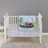 CribMATE Blue Noah's Ark Theme Nursery Crib Bedding 2 PCs Set Quilt Fitted