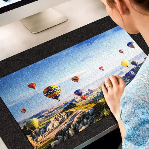 1500 Strap(46.5 26.5 inch) Rollable Jigsaw Puzzle Mat with Storage Bag, Store Puzzle for Next Play, Jigsaw Puzzle Roll