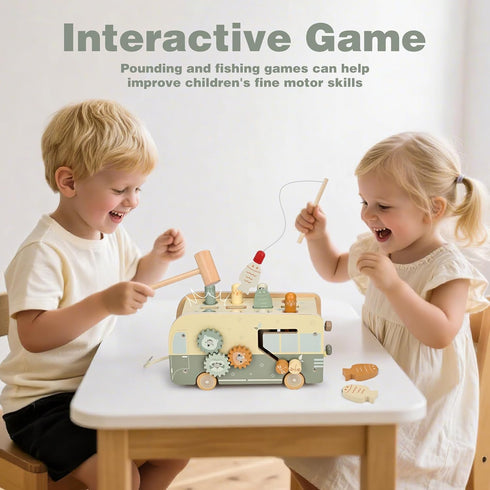 1 Hammering 7 1 1-3-2-4 Vanplay Montessori Toys for Year Old - Wooden Pounding Toys for One Year Old Girls Boy Gifts