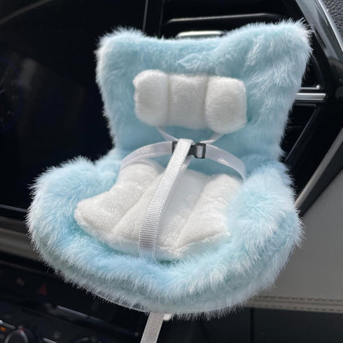 10-17cm Ezcora Cute Car Accessories for Dolls, Doll Car Seat with Clip onto Car Air Vent, Includes Seat Leg for Desktop