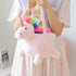 DearSun 3D Unicorn Plush Basket, Halloween Trick or Treat Baskets, Cute Candy Bucket for Kids Gift Decoration