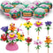 WODMAZ 12 Pcs Prefilled Easter Eggs with Bouquet Building Blocks, Surprise Flower Toys Set for Kids Easter Basket