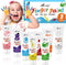 AROIC 8PCS Washable Finger Paint for Kids, Non-Toxic 8 Colors Art Supplies for Toddlers & DIY Crafts