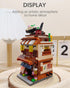 Japanese Street View Ramen Shop Building Blocks Set, Creative Model Architecture, Mini Bricks Construction Toy for