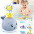 Gigilli Baby Whale Bath Toy, 4 Modes Bath Fountain Toy for 6-12 Months, Light Up Sprinkler for Toddlers 1-3 Years
