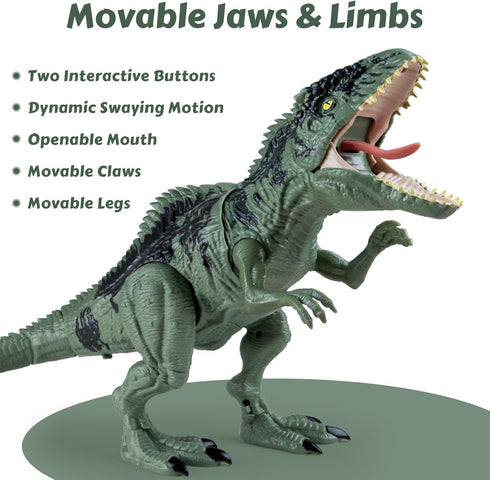 3-5 5-7, Giganotosaurus Dinosaur Toys for Kids & Dinosaur Action Figure Toys with Attack Feature, Sound, Roar & Light