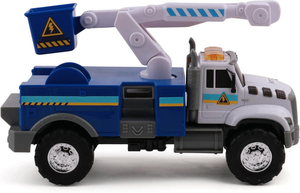 Mighty Fleet Rescue Force 12" Tough Cab Cherry Picker Toy Truck -