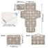 CHUROUSY Dog Paws Portable Diaper Changing Pad with Wipes Holder, Brown and White Paw Foldable Baby Diaper Changer