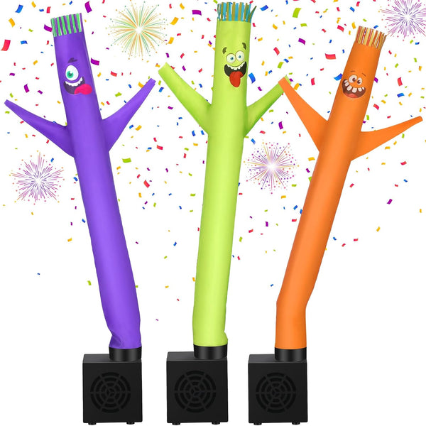 Poen Mini Inflatable Tube Man 3 Pcs Wacky Waving Air Dancer Desktop Gift Toy with Blower for Kids Birthday Party
