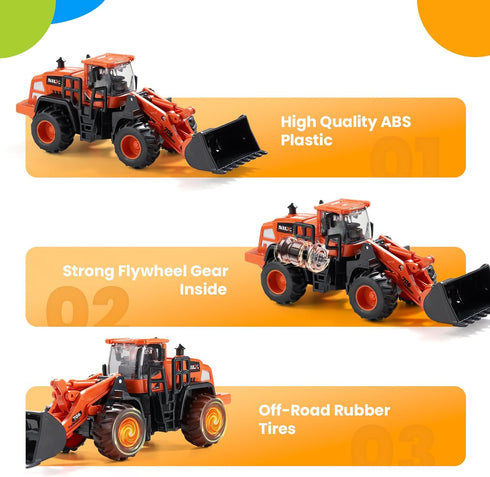 Bulldozer 3 4 5 6 Construction Truck Toys for Toddlers: Push Go Truck Sandbox Excavator Toy Trucks Vehicles Snow Plow