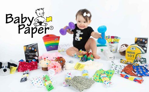 Baby Paper Original Crinkle Teether & Sensory Toy for Infants | ORGANIC Sheep Pattern | Non-Toxic, Washable
