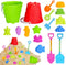 Holady 17 Pcs Beach Toy Set for Kids - Includes Bucket, Molds, Shovel,