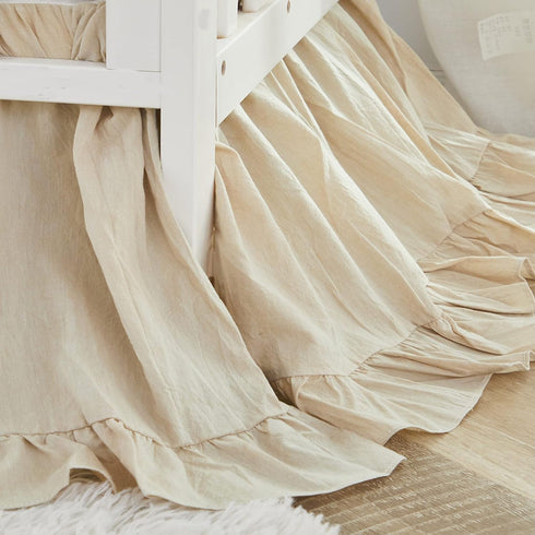 Brandream Boho Bohemian Girl Baby Nursery Crib Bed Skirt Dust Ruffle -