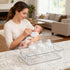MAIDIWUDI 2Pack Cabinet,DrawerCounter,Kitchen,Refrigerator-Portable Clear Baby Bottle Organizer Portable Baby Bottle