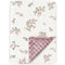 Muslin Baby Blankets for Girls, Super Soft Minky with Breathable Cotton Front and 3D Dotted Fleece Backing, Pink Floral