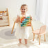18M+, FReniland Wooden Activity Cube - Double-Sided Abacus & Alphabet Flip Tiles for Toddlers Educational Learning Toy