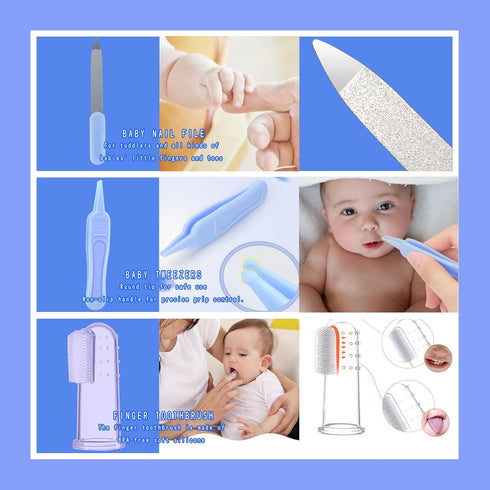 ZELINYE Kit,10 1 Baby Care Kits,Baby Grooming in Newborn Essentials Must Haves,Baby Nail Clippers Baby Brush Baby Comb