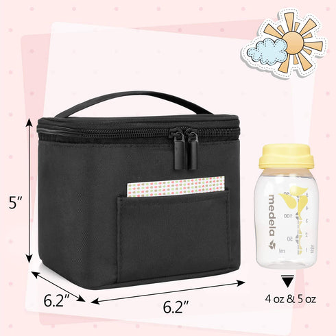 4 5 Teamoy Breastmilk Cooler Bag, Baby Bottles Bag for up to Large Ounce Bottles Without Nipple, Perfect for Working
