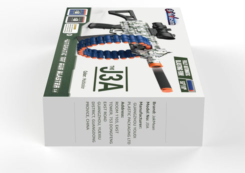 Electric Automatic Toy, JakMean Toy Blaster with 30 Dart Clips and 100 Foam Darts for Outdoor Shooting Games