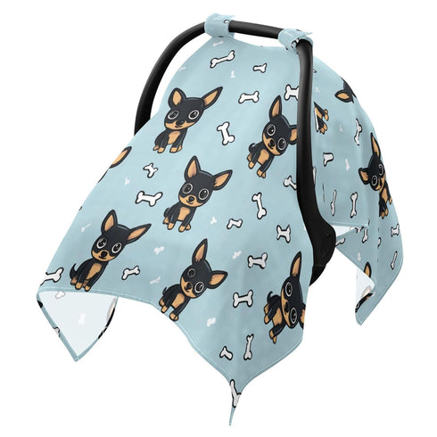 Mazeann Black Chihuahua Dog Bone Car Seat Cover Baby Breathable Soft Infant Carseat