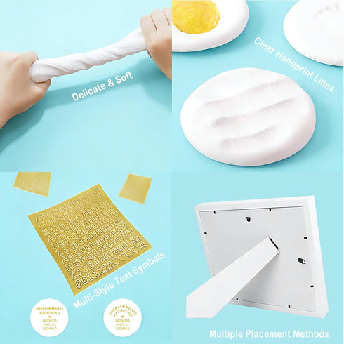 Moms(11x13 Inch MCstars Keepsakes Baby Handprint Ornament Making Kit, Newborn Photo & Lanugo Storage Personalized Gift