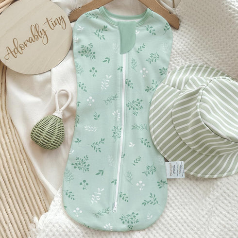 0-2 Pack 2) Baby Swaddle Months, Cotton Arm-In Zipper Sleep Sack, Wearable Blankets Wrap for Newborn Infant Girls, Boys