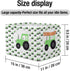 Closet 2 Pack Truck Car Storage Basket, Green Tractor Foldable Storage Bin with Handle Fabric Rectangular Storage Box