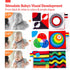 hahaland Baby Books 0-6 Months - 2PCS Infant Toys, Tummy Time High Contrast Visual Development Sensory Baby Book