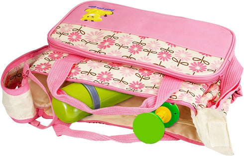 Diaper Bags Tote Set for Boys and Girls - Portable Nappy Changing Bags, Large 5PCS Travel Diaper Bag Set