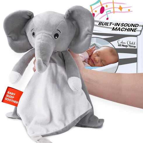 4 1 (0-3 Love By Emi in Baby Lullaby Sleep Soother Toy - Stuffed Animal Sound Machine & Pacifier Holder | Heartbeat