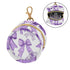 YETTASBIN Purple Ribbon Bow Portable Pacifier Holder Case with Metal Hook Buckle & Zipper for Diaper Bag and Stroller