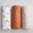 3 Pack PHF Soft Bassinet Sheets, Rainbow Breathable Comfy Cradle Sheets for Baby Boys Girls Neutral, No Slip Universal