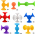 48 Piece Suction Cup Toys Construction Set - Silicone Building Blocks DIY Fun Bath Toys for Kids Ages 1-3, Toddler Travel Toys, Darts Sucker Toys with Toddler Road Trip Essentials