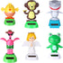 6 Pcs Solar Powered Dancing Animal Dolls - Swinging Animated Bobble Dancer Window Sun Catcher, Portable Suncatchers for