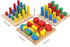 8 1 Set 3 4 5 6 TOWO Wooden Geometric Shapes Stacking Rings and Fractions Boards in Puzzles- Shape Sorter Sorting Toy
