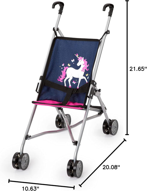 18" Bayer Design Dolls Buggy for up to Dolls,Blue/Pink