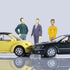 70PCS People Figurines Mini Trains, Architectural 1:25 1:50 1:75 1:87 Scale Painted Figures, Dollhouse People