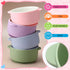 4 Sets Domensi Kids Porcelain Bowls with Suction Sleeves Toddler Suction Bowl Upgrade Durable Microwave Dishwasher Safe