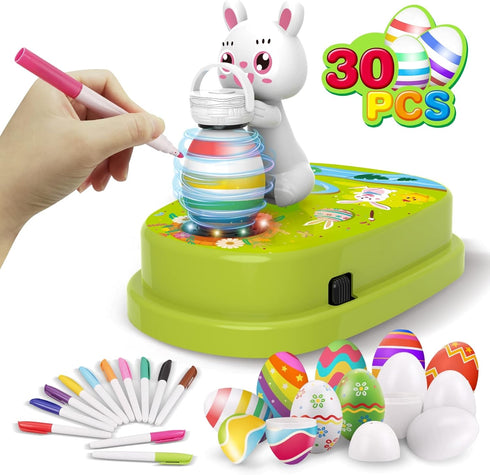 Engfa Easter Egg Decorating Kit with 30 Pcs Eggs and 12 Dying