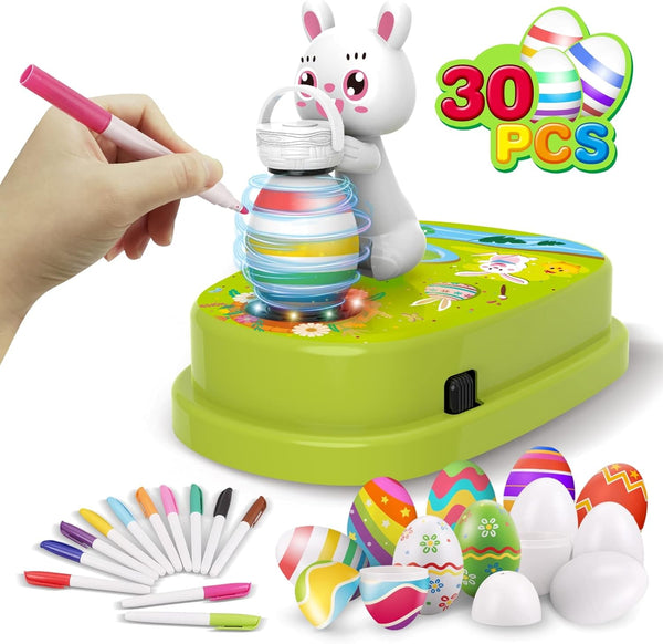Engfa Easter Egg Decorating Kit with 30 Pcs Eggs and 12 Dying