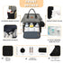 Backpack ROSEGIN Diaper Bag with Changing Pad, Pacifier Case, Baby Bag for Boy Girl Toddler - Large, Stylish