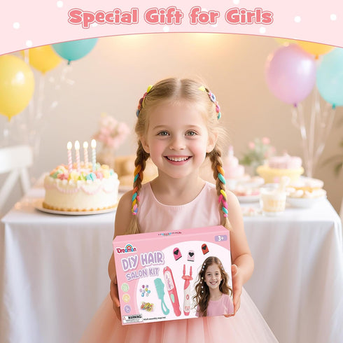51 Dreamon Pcs Hair Styling Tools - Hair Gem Stamper Kit and Automatic Hair Braider - Bling Hair Jewels for Girl