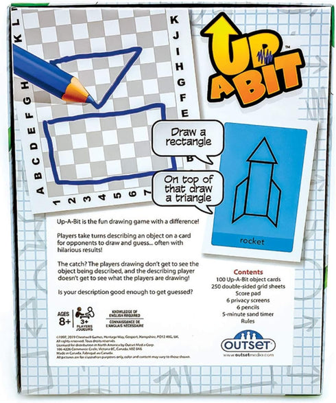 Outset Media Up a Bit Drawing Card Game - Family Guessing Game for Ages 8+ with 100 Object Cards