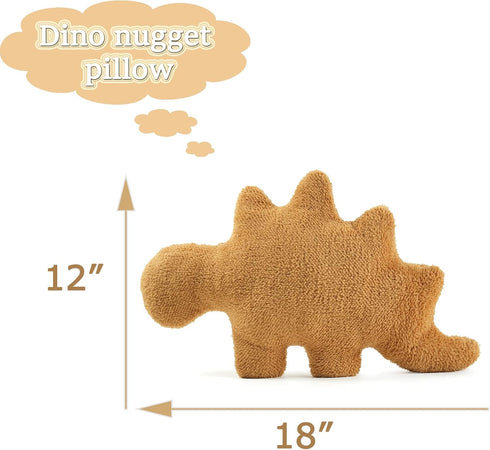 Dino Nugget Pillow Gifts for Nugget Fans, Funny Dinosaur Stuffed Animals, Plush Room Decor