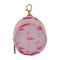 PYBUG Flamingos Round Pacifier Storage Case, Polyester & TPU Lined with Hook Buckle,